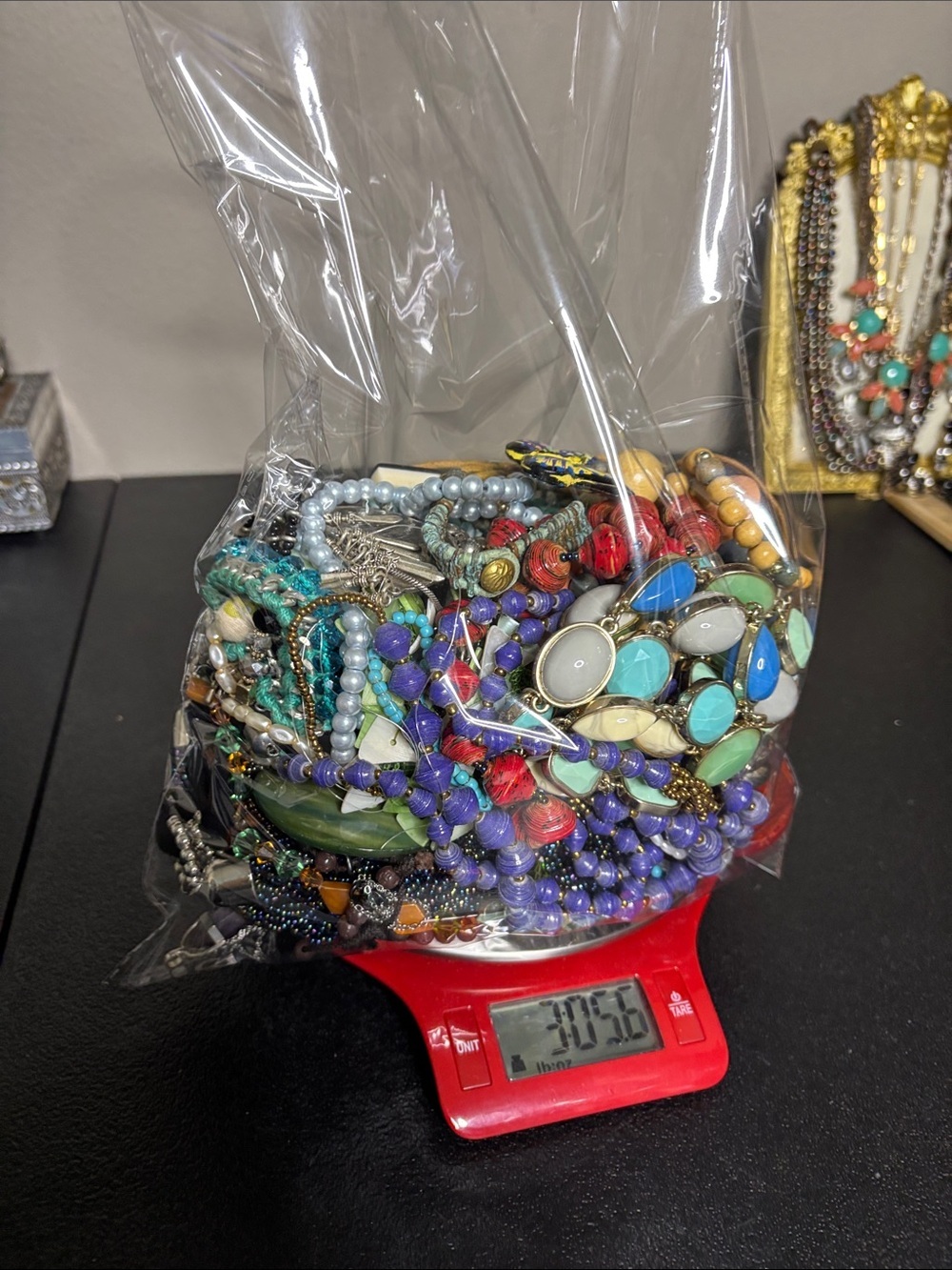 Broken Crafting Repurpose Jewelry Bundle Bag Beads Glass Stone Wood